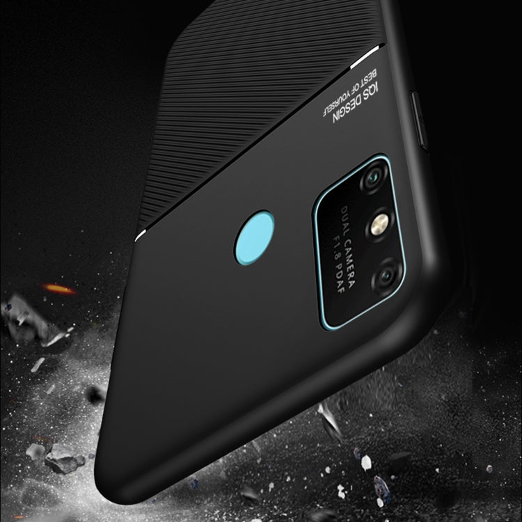 For Huawei Honor Play 9A Classic Tilt Strip Grain Magnetic Shockproof PC + TPU Case