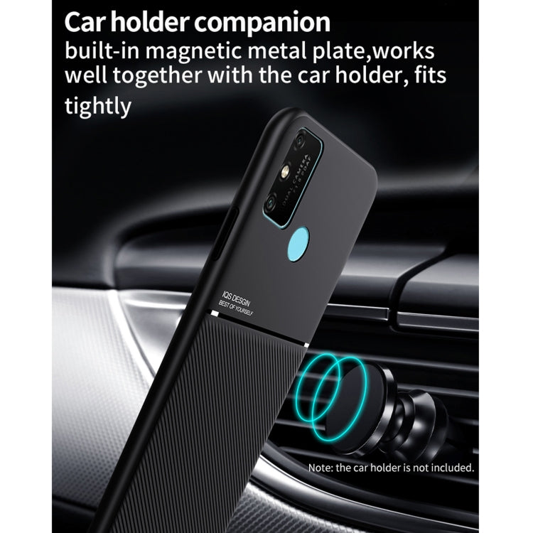 For Huawei Honor 30S Classic Tilt Strip Grain Magnetic Shockproof PC + TPU Case