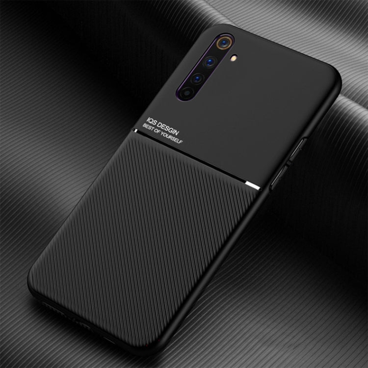 For OPPO Realme 6 Pro Classic Tilt Strip Grain Magnetic Shockproof PC + TPU Case