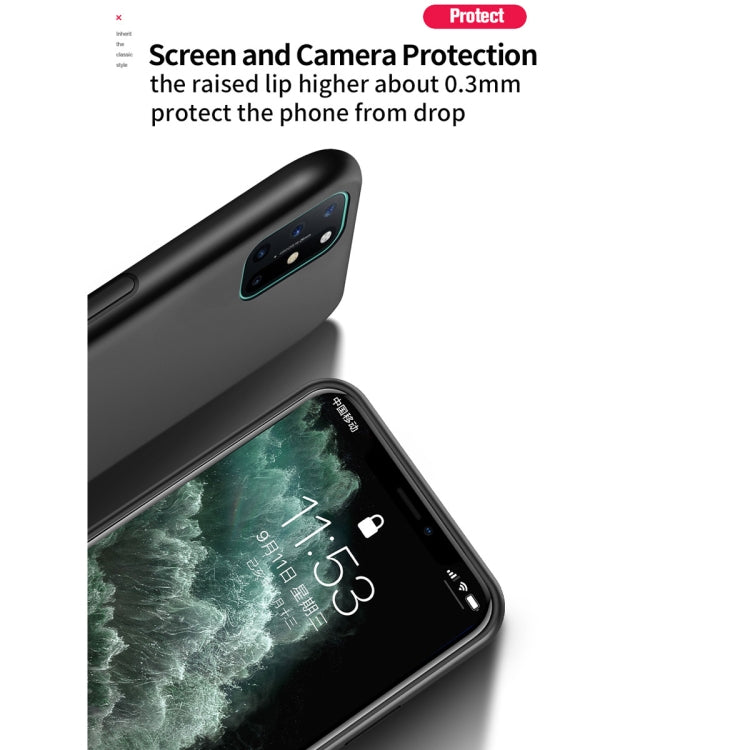 For OnePlus 8T Classic Tilt Strip Grain Magnetic Shockproof PC + TPU Case
