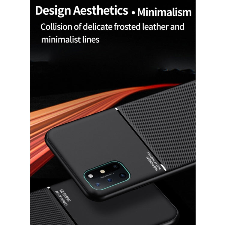 For OnePlus 8T Classic Tilt Strip Grain Magnetic Shockproof PC + TPU Case