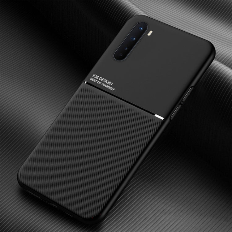 For OnePlus Nord Classic Tilt Strip Grain Magnetic Shockproof PC + TPU Case