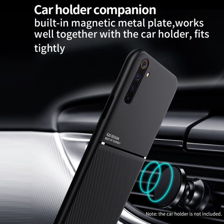 For OnePlus Nord Classic Tilt Strip Grain Magnetic Shockproof PC + TPU Case