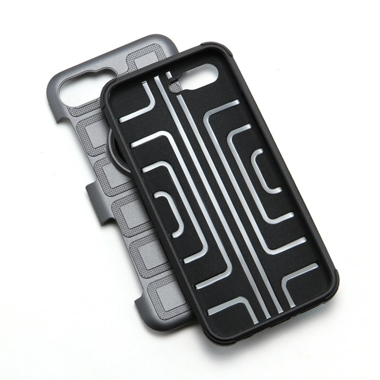 For Huawei Honor 10 3 In 1 Cube PC + TPU Protective Case with 360 Degrees Rotate Black Ring Holder