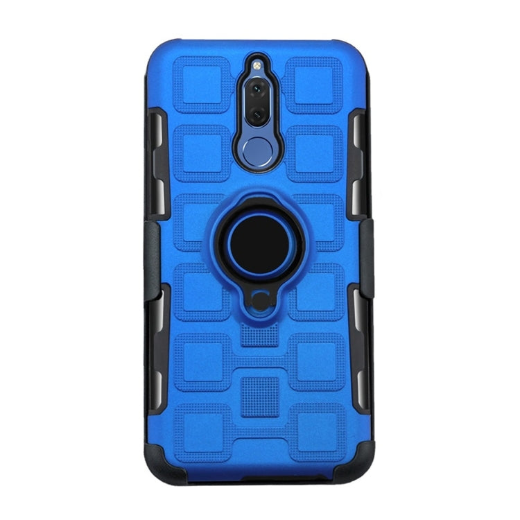 For Huawei Mate 10 Lite 3 In 1 Cube PC + TPU Protective Case with 360 Degrees Rotate Black Ring Holder