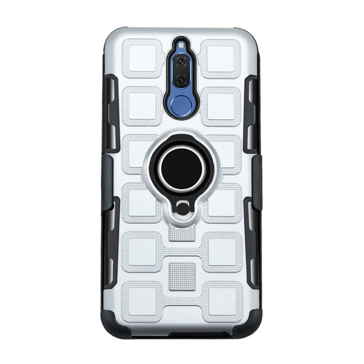For Huawei Mate 10 Lite 3 In 1 Cube PC + TPU Protective Case with 360 Degrees Rotate Black Ring Holder