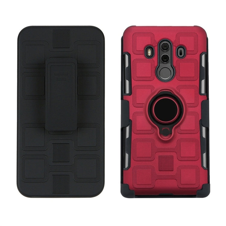 For Huawei Mate 10 Pro 3 In 1 Cube PC + TPU Protective Case with 360 Degrees Rotate Black Ring Holder