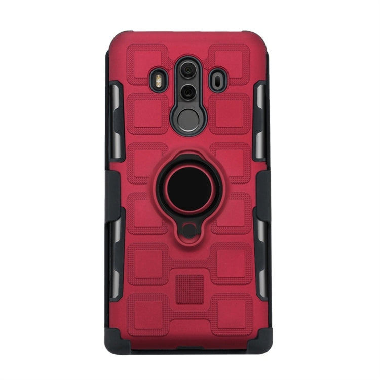 For Huawei Mate 10 Pro 3 In 1 Cube PC + TPU Protective Case with 360 Degrees Rotate Black Ring Holder
