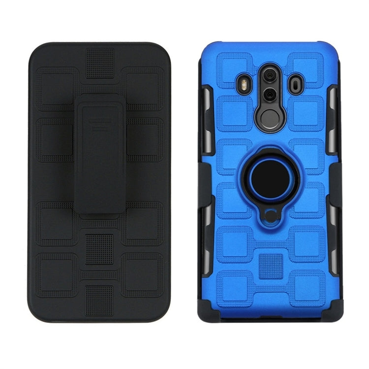 For Huawei Mate 10 Pro 3 In 1 Cube PC + TPU Protective Case with 360 Degrees Rotate Black Ring Holder