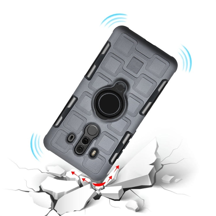 For Huawei Mate 10 Pro 3 In 1 Cube PC + TPU Protective Case with 360 Degrees Rotate Black Ring Holder