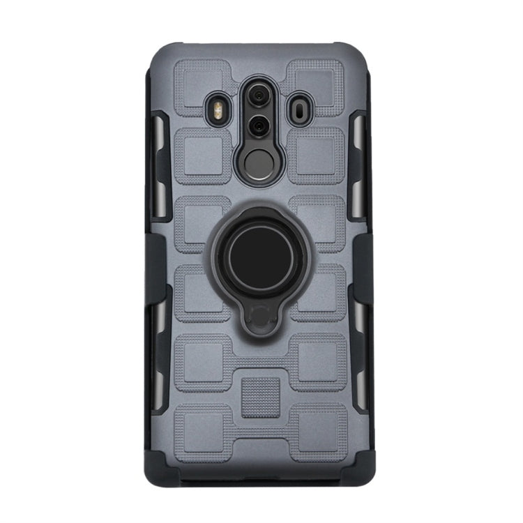 For Huawei Mate 10 Pro 3 In 1 Cube PC + TPU Protective Case with 360 Degrees Rotate Black Ring Holder