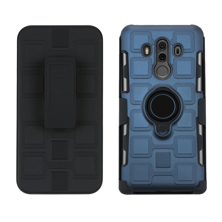 For Huawei Mate 10 Pro 3 In 1 Cube PC + TPU Protective Case with 360 Degrees Rotate Black Ring Holder