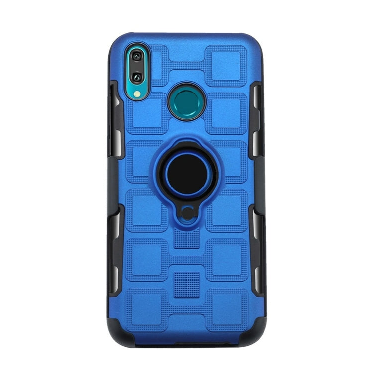 For Huawei Y9 (2019) / Enjoy 9 Plus 3 In 1 Cube PC + TPU Protective Case with 360 Degrees Rotate Black Ring Holder