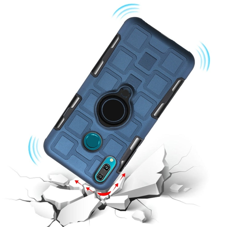 For Huawei Y9 (2019) / Enjoy 9 Plus 3 In 1 Cube PC + TPU Protective Case with 360 Degrees Rotate Black Ring Holder