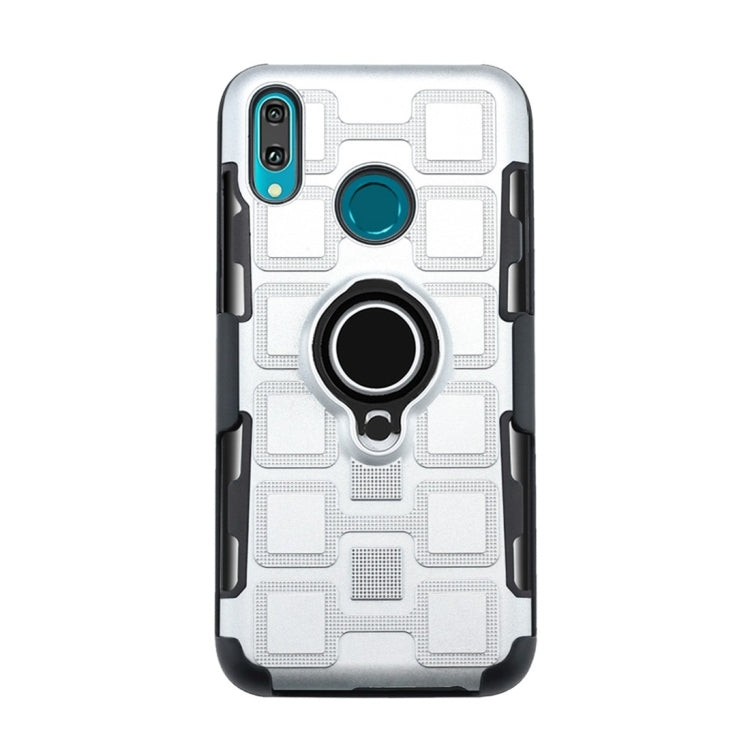 For Huawei Y9 (2019) / Enjoy 9 Plus 3 In 1 Cube PC + TPU Protective Case with 360 Degrees Rotate Black Ring Holder