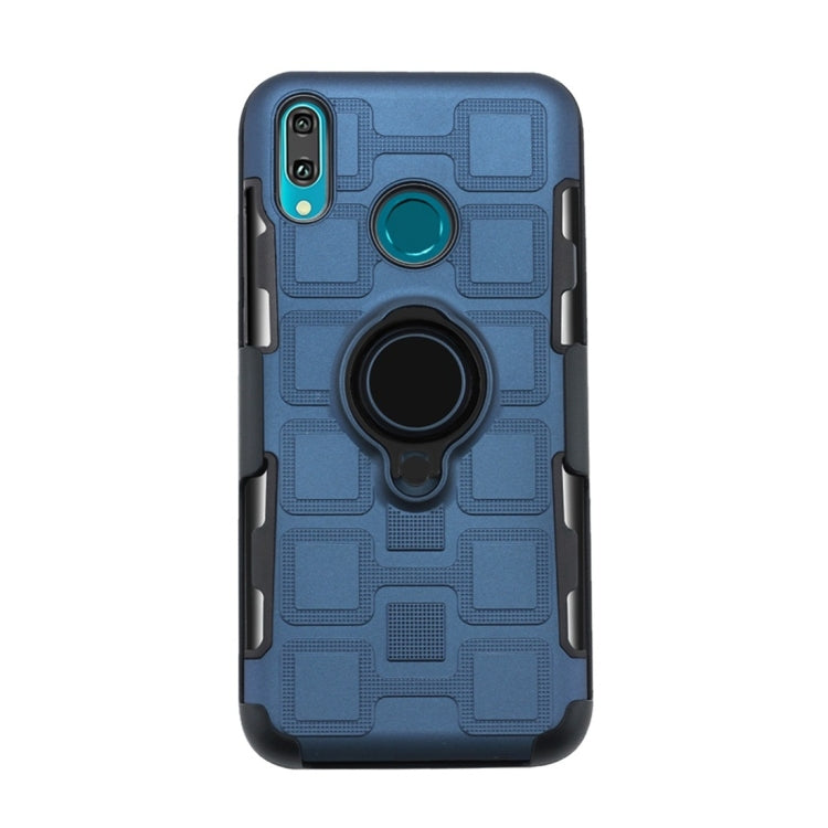 For Huawei Y9 (2019) / Enjoy 9 Plus 3 In 1 Cube PC + TPU Protective Case with 360 Degrees Rotate Black Ring Holder