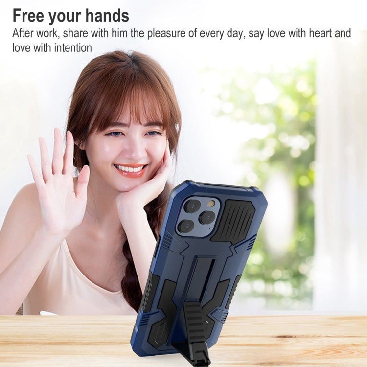 For iPhone 11 Pro Vanguard Warrior All Inclusive Double-color Shockproof TPU + PC Protective Case with Holder