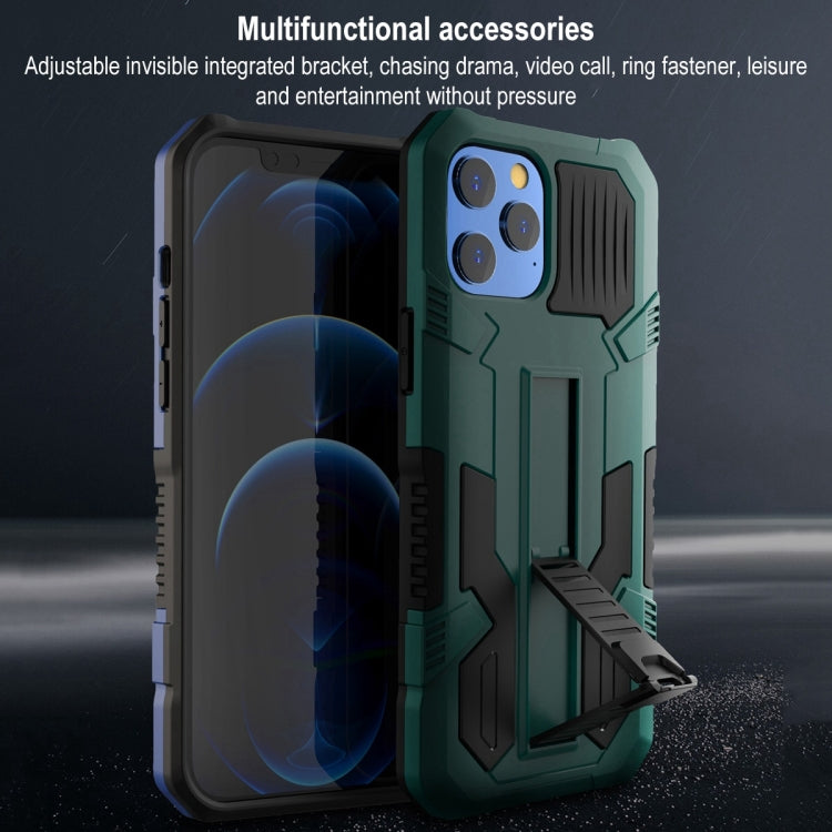 For iPhone 12 / 12 Pro Vanguard Warrior All Inclusive Double-color Shockproof TPU + PC Protective Case with Holder