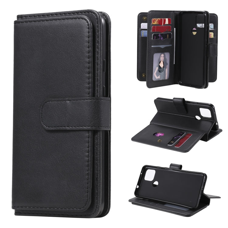 For Google Pixel 5 XL Multifunctional Magnetic Copper Buckle Horizontal Flip Leather Case with Bracket & 10 Card Slots & Wallet & Photo Frame