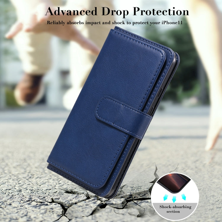 For Google Pixel 5 XL Multifunctional Magnetic Copper Buckle Horizontal Flip Leather Case with Bracket & 10 Card Slots & Wallet & Photo Frame