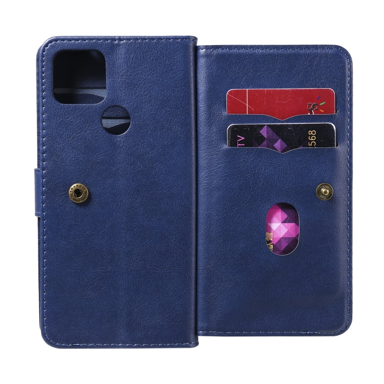 For Google Pixel 5 XL Multifunctional Magnetic Copper Buckle Horizontal Flip Leather Case with Bracket & 10 Card Slots & Wallet & Photo Frame