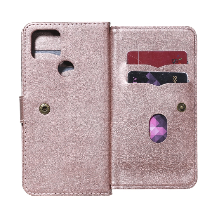For Google Pixel 5 XL Multifunctional Magnetic Copper Buckle Horizontal Flip Leather Case with Bracket & 10 Card Slots & Wallet & Photo Frame