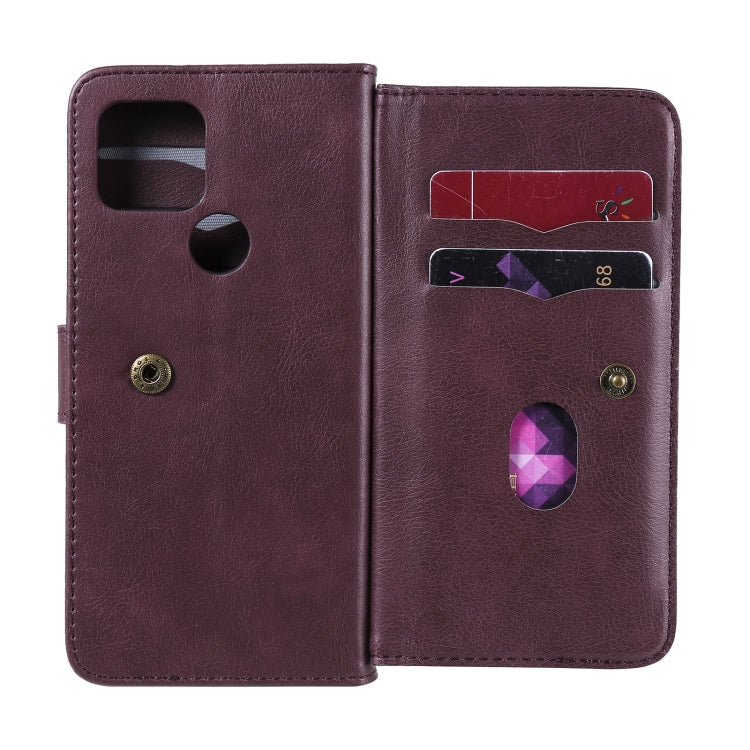 For Google Pixel 5 Multifunctional Magnetic Copper Buckle Horizontal Flip Leather Case with Bracket & 10 Card Slots & Wallet & Photo Frame