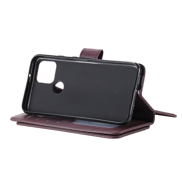 For Google Pixel 5 Multifunctional Magnetic Copper Buckle Horizontal Flip Leather Case with Bracket & 10 Card Slots & Wallet & Photo Frame