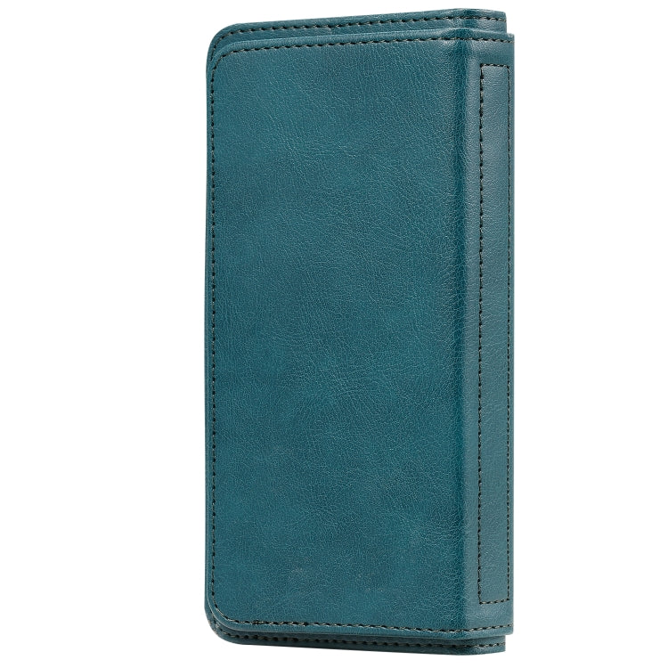 For Google Pixel 5 Multifunctional Magnetic Copper Buckle Horizontal Flip Leather Case with Bracket & 10 Card Slots & Wallet & Photo Frame