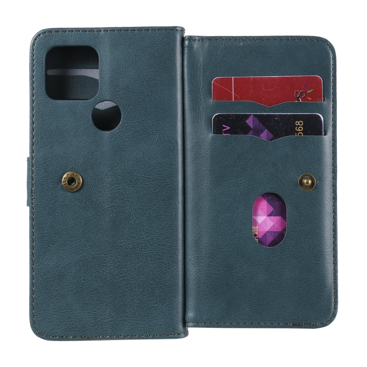 For Google Pixel 5 Multifunctional Magnetic Copper Buckle Horizontal Flip Leather Case with Bracket & 10 Card Slots & Wallet & Photo Frame