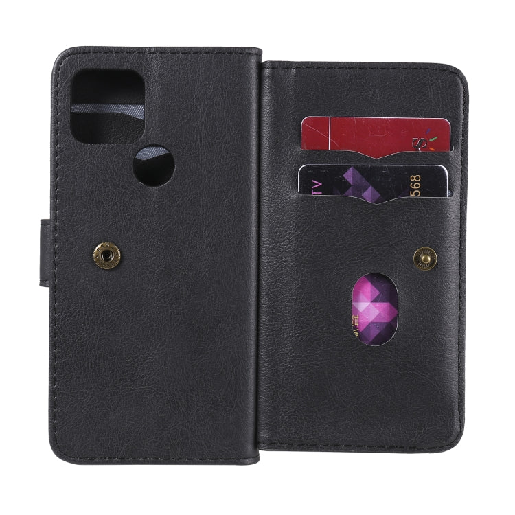 For Google Pixel 5 Multifunctional Magnetic Copper Buckle Horizontal Flip Leather Case with Bracket & 10 Card Slots & Wallet & Photo Frame