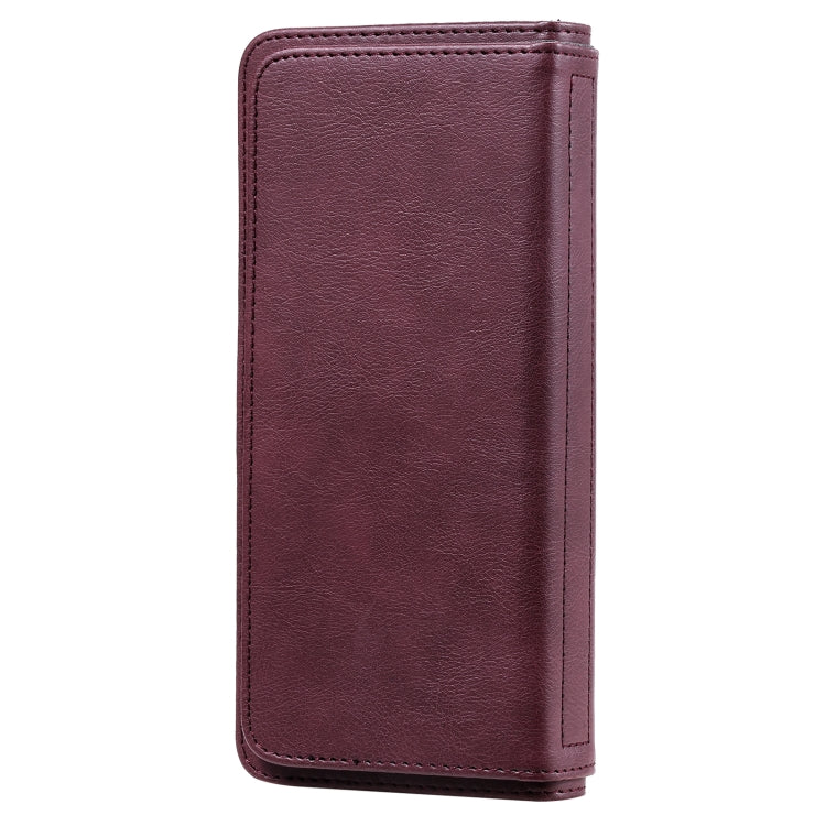 For Xiaomi Redmi 9A Multifunctional Magnetic Copper Buckle Horizontal Flip Leather Case with Bracket & 10 Card Slots & Wallet & Photo Frame