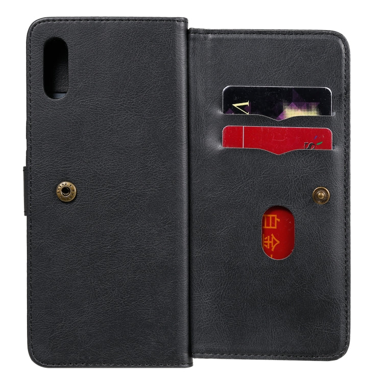 For Xiaomi Redmi 9A Multifunctional Magnetic Copper Buckle Horizontal Flip Leather Case with Bracket & 10 Card Slots & Wallet & Photo Frame