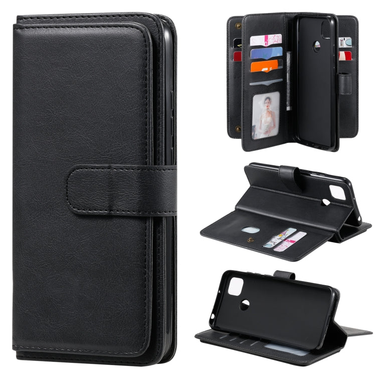 For Xiaomi Redmi 9C Multifunctional Magnetic Copper Buckle Horizontal Flip Leather Case with Bracket & 10 Card Slots & Wallet & Photo Frame