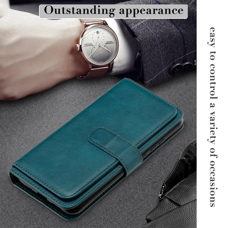 For Xiaomi Redmi 9C Multifunctional Magnetic Copper Buckle Horizontal Flip Leather Case with Bracket & 10 Card Slots & Wallet & Photo Frame