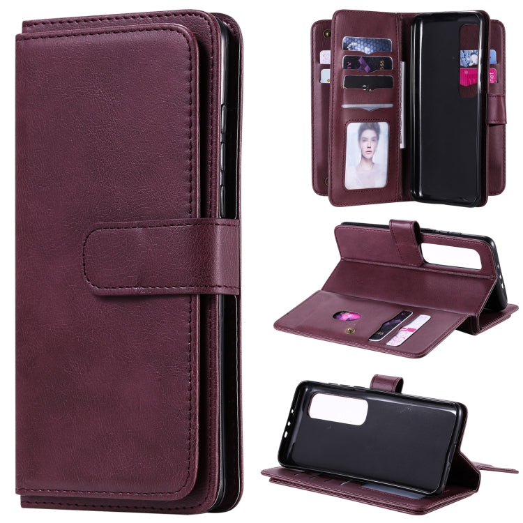 For Xiaomi Mi 10 Ultra Multifunctional Magnetic Copper Buckle Horizontal Flip Leather Case with Bracket & 10 Card Slots & Wallet & Photo Frame