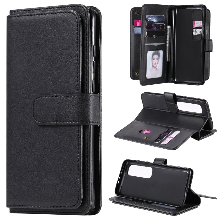 For Xiaomi Mi 10 Ultra Multifunctional Magnetic Copper Buckle Horizontal Flip Leather Case with Bracket & 10 Card Slots & Wallet & Photo Frame