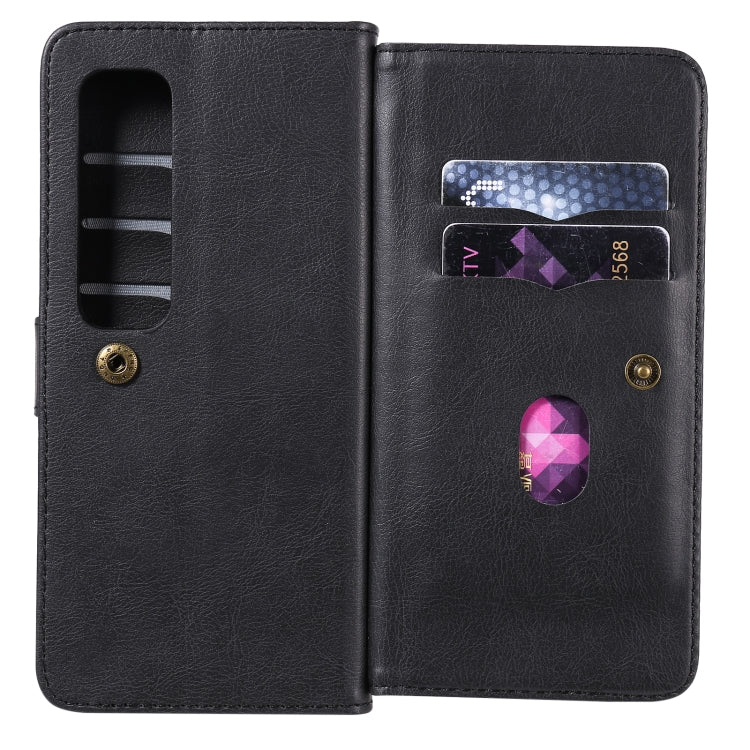 For Xiaomi Mi 10 Ultra Multifunctional Magnetic Copper Buckle Horizontal Flip Leather Case with Bracket & 10 Card Slots & Wallet & Photo Frame