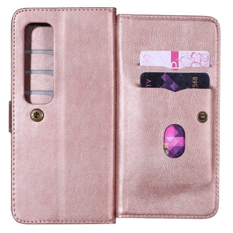 For Xiaomi Mi 10 Ultra Multifunctional Magnetic Copper Buckle Horizontal Flip Leather Case with Bracket & 10 Card Slots & Wallet & Photo Frame