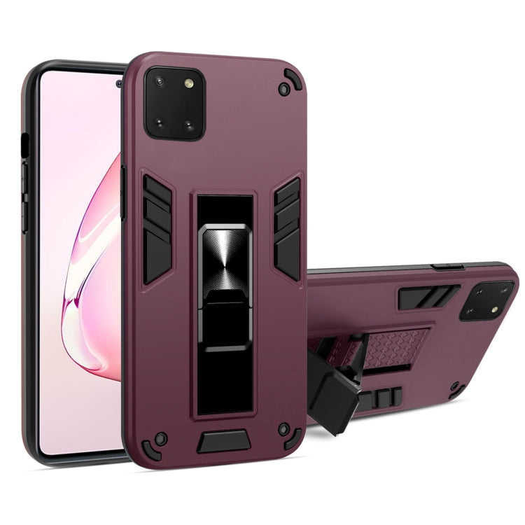 For Samsung Galaxy A81 2 in 1 PC + TPU Shockproof Protective Case with Invisible Holder
