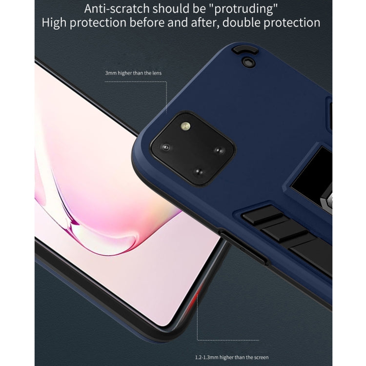 For Samsung Galaxy A81 2 in 1 PC + TPU Shockproof Protective Case with Invisible Holder