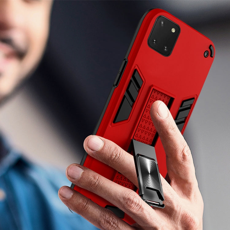 For Samsung Galaxy A81 2 in 1 PC + TPU Shockproof Protective Case with Invisible Holder