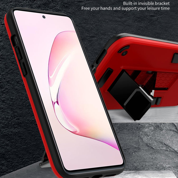 For Samsung Galaxy A81 2 in 1 PC + TPU Shockproof Protective Case with Invisible Holder