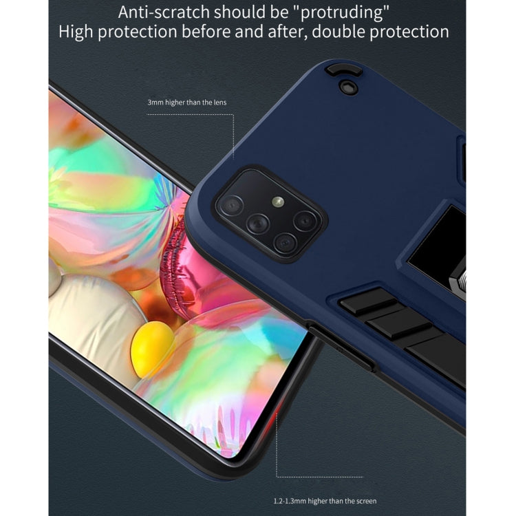For Samsung Galaxy M51 2 in 1 PC + TPU Shockproof Protective Case with Invisible Holder