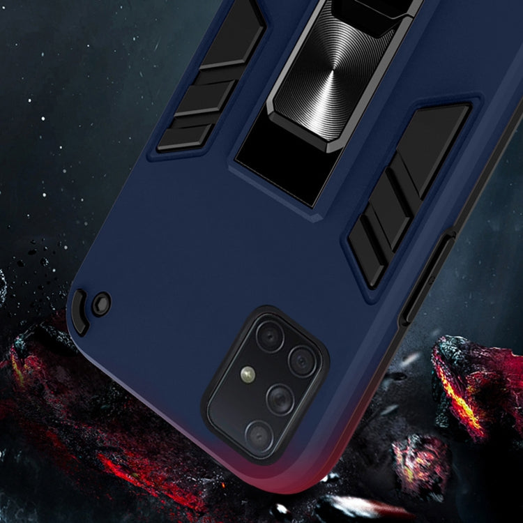 For Samsung Galaxy M51 2 in 1 PC + TPU Shockproof Protective Case with Invisible Holder