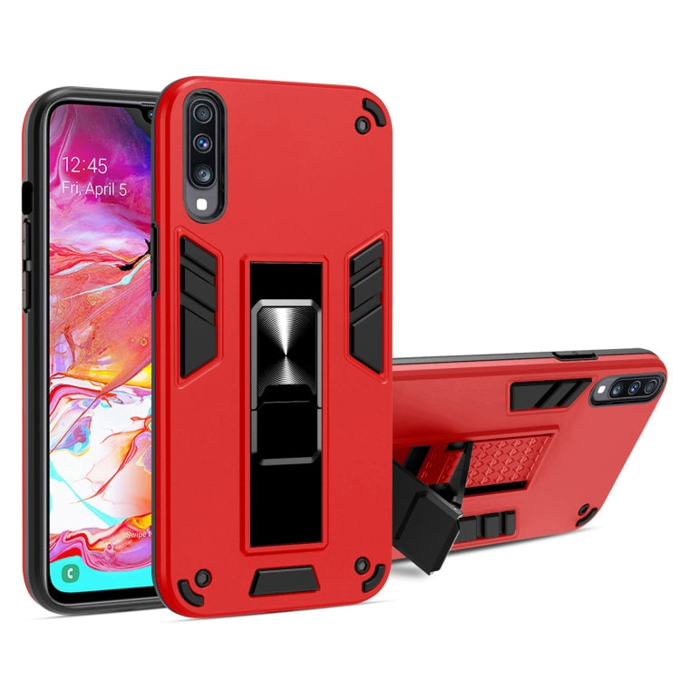 For Samsung Galaxy A70 2 in 1 PC + TPU Shockproof Protective Case with Invisible Holder