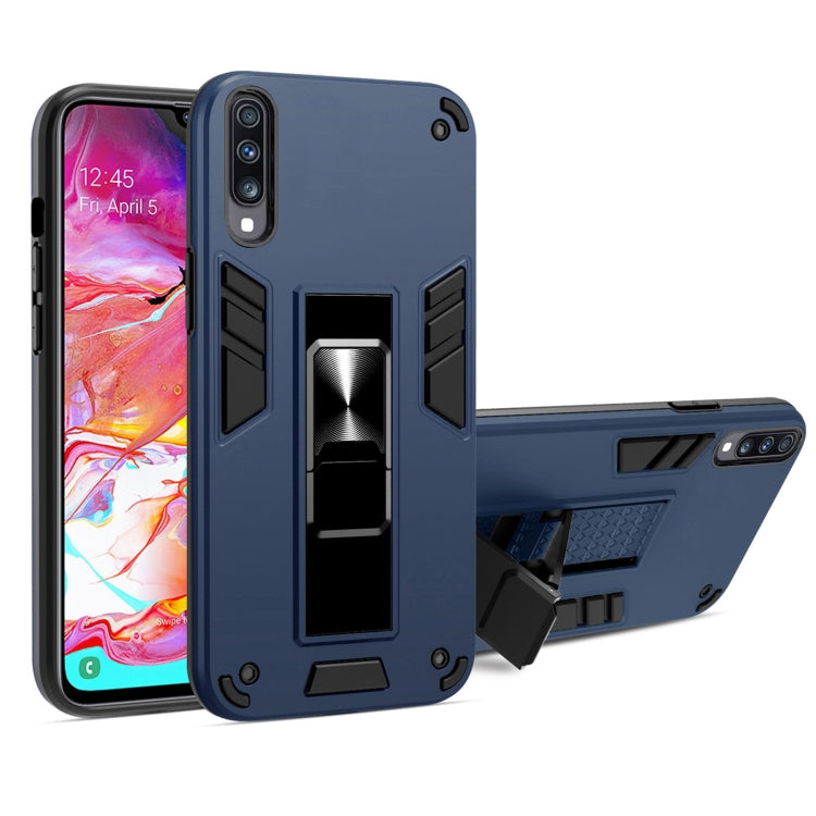 For Samsung Galaxy A70 2 in 1 PC + TPU Shockproof Protective Case with Invisible Holder
