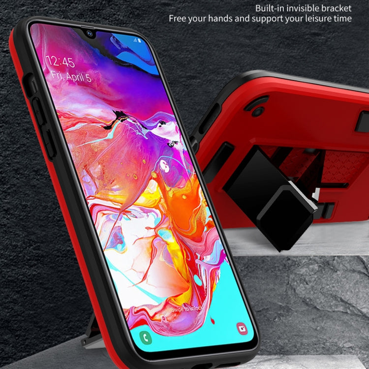 For Samsung Galaxy A70 2 in 1 PC + TPU Shockproof Protective Case with Invisible Holder