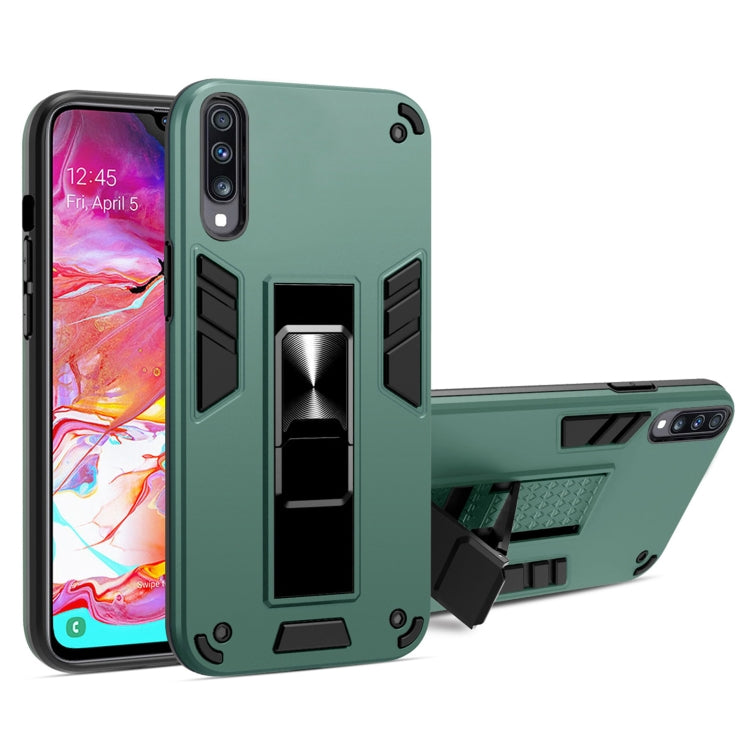 For Samsung Galaxy A70 2 in 1 PC + TPU Shockproof Protective Case with Invisible Holder