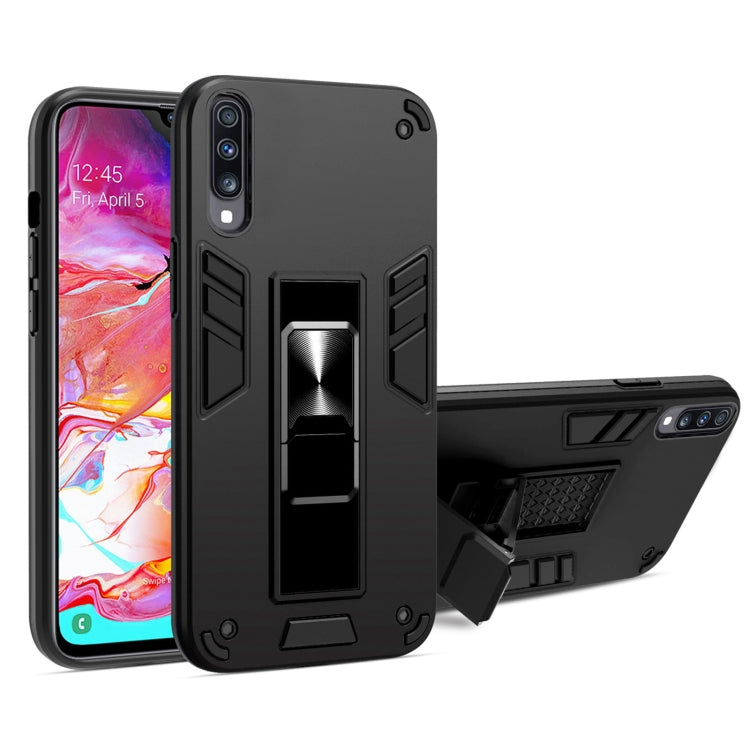 For Samsung Galaxy A70 2 in 1 PC + TPU Shockproof Protective Case with Invisible Holder